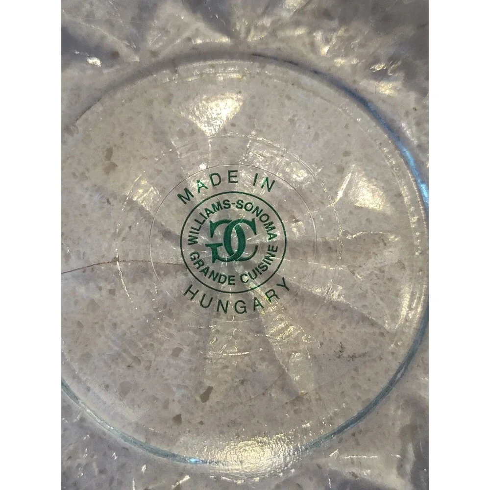 Williams Sonoma Grande Cuisine 2 Cut Glass Bowls Madein Hungary 6